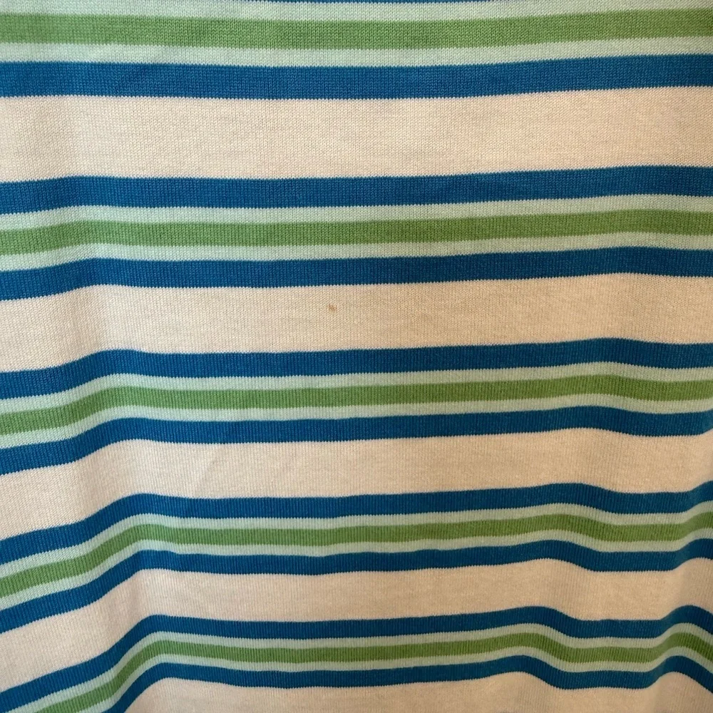 Lacoste Striped Tank Midi Dress in Light Blue and White - Picture 5 of 5
